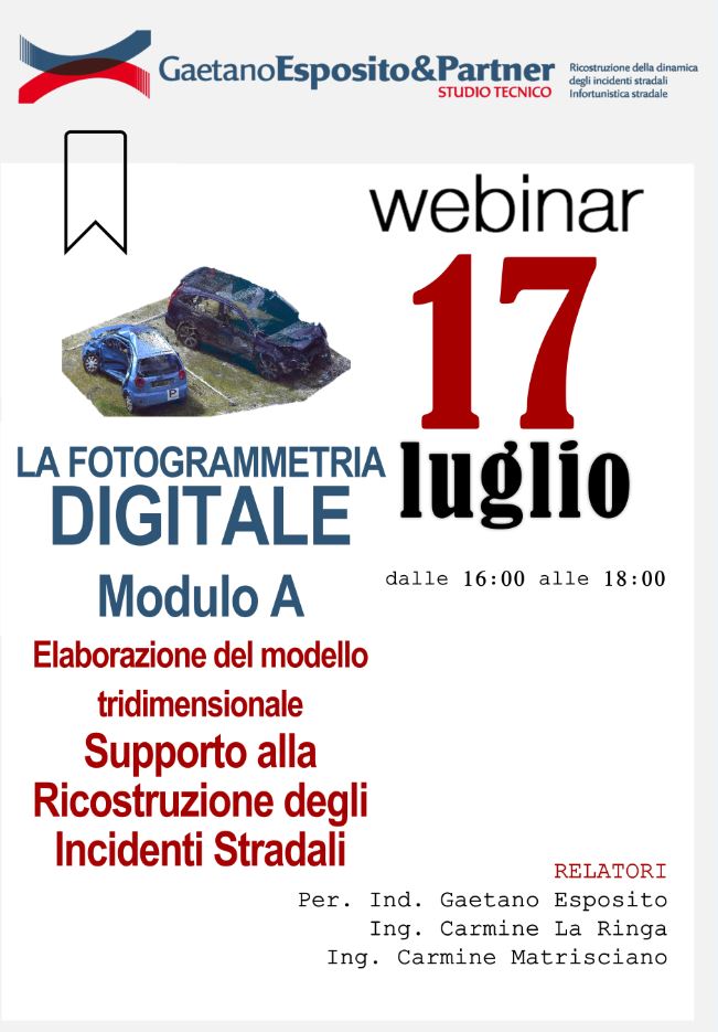 Webinar: La Fotogrammetria digitale nella ricostruzione degli incidenti stradali