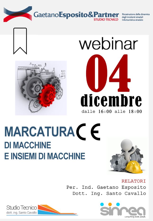 Webinar: Marcatura CE di macchine e insiemi di macchine