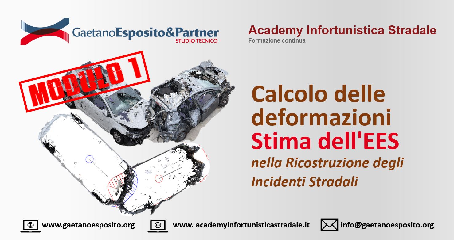 Calcolo delle deformazioni – Stima dell’EES nella Ricostruzione degli Incidenti Stradali Modulo 1